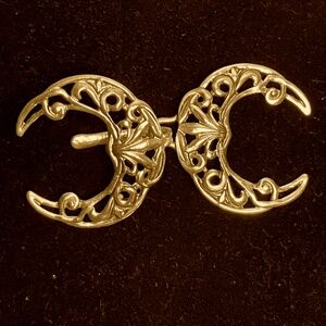 Gold moon cloak clasp